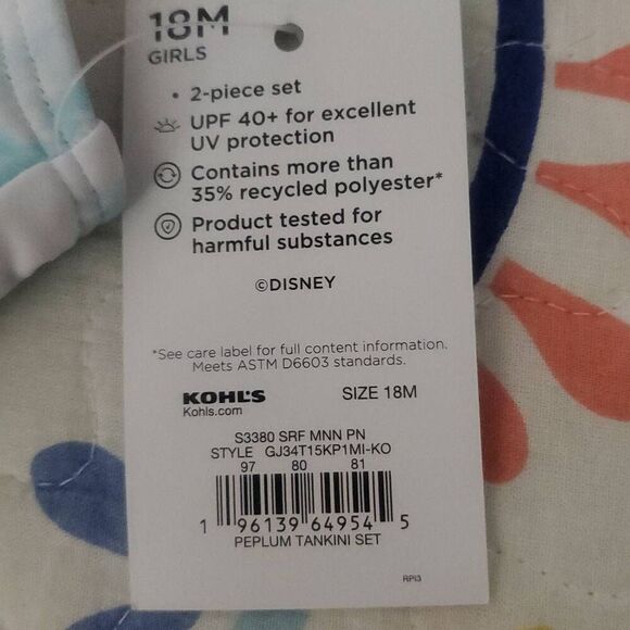 NWT DISNEY MINNIE MOUSE JUMPING BEANS SWIMSUIT - Picture 10 of 10